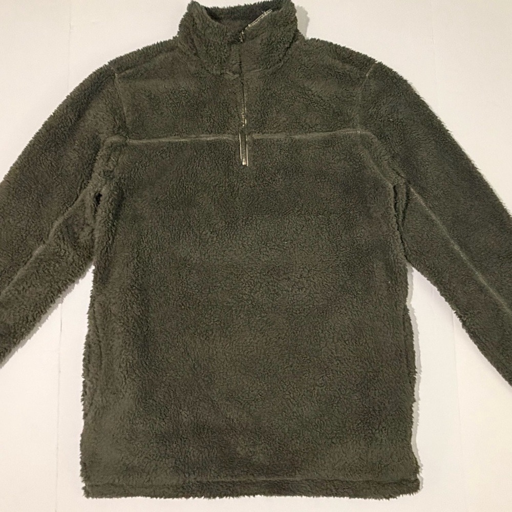 Alpine Men's Olive Zip-Up Sweater